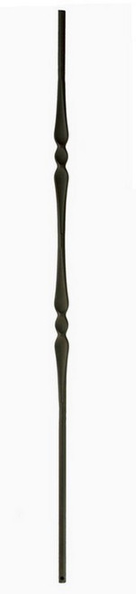W.M. Coffman - Flat Black Round Double Knuckle Gothic Solid Iron Baluster - Flat Black - 800447