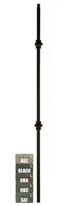 W.M. Coffman - Flat Black Mega Double Knuckle Hollow Iron Baluster - Flat Black - 800858