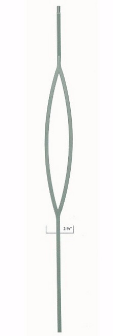 W.M. Coffman - Rounded Panel Iron Baluster - Ash Gray - 804050