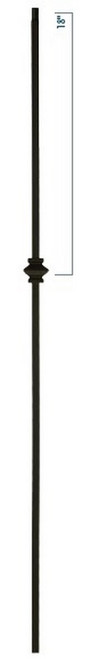 W.M. Coffman - Single Knuckle New Style Hollow Iron Baluster - Ash Gray - 805607