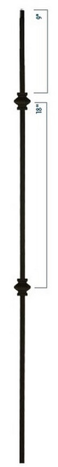 W.M. Coffman - Double Knuckle New Style Hollow Iron Baluster - Oil Rubbed Bronze - 805615