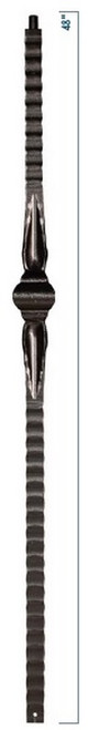 W.M. Coffman - Stain Black Gothic Solid Iron Newel - Flat Black - 800624