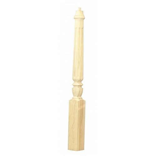 W.M. Coffman - Chippendale (Flute) Starting Newel - Red Oak - 801174