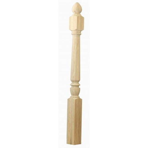 W.M. Coffman - Marion (Plain) Angle / Landing Newel - Red Oak - 801183