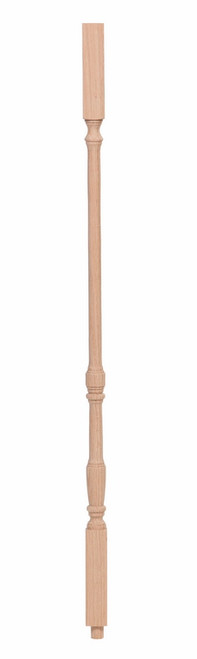 Traditional Square Top Plain Baluster Red Oak 5067-RO-41