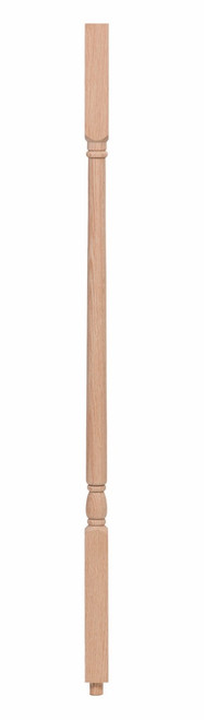 Traditional Square Top Plain Baluster Red Oak 5141-RO-36