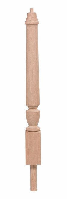 Shenandoah Fluted Volute Newel Post w/ Pin Red Oak 3011-F-RO