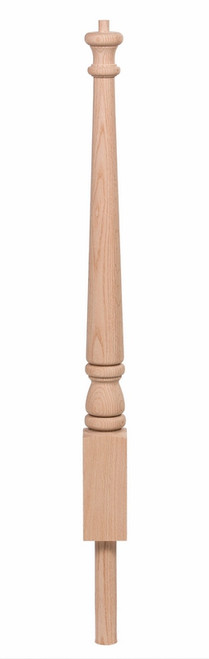 Traditional Plain Volute Newel Post w/ Pin Poplar 4011-POP