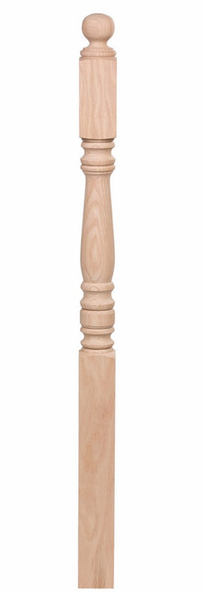 Hampton Plain 6 1/2" Block Top Newel Post Cherry 4302-CH