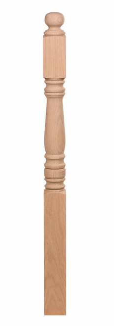 Hampton Plain 6 1/2" Block Top Newel Post Cherry 4500-BT-CH