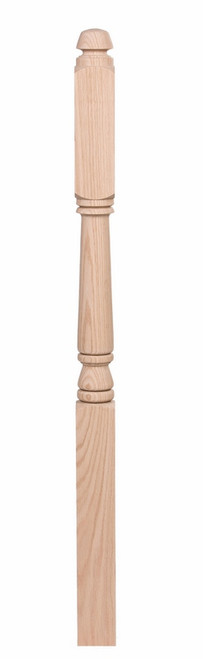 Traditional 10" Block Top Newel Post w/ Mushroom Cap Brazilian Cherry J-60-MT-BC