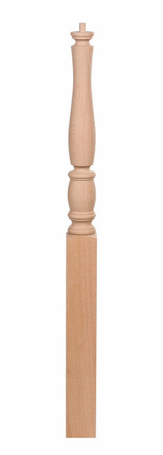 Chesapeake Fluted Pin Top Newel Post Brazilian Cherry 3313-F-BC