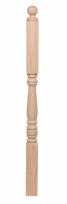 Hampton Plain 13" Block Top Newel Post Brazilian Cherry 4308-BC