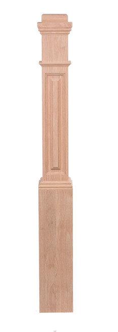 Traditional Raised Panel Box Newel Mahogany 4091-RP-MAH