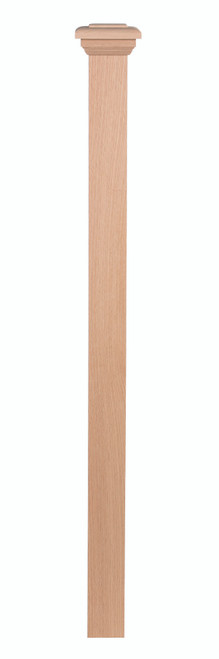 Traditional Plain Box Newel with Flat Cap Brazilian Cherry 4077-P-BC