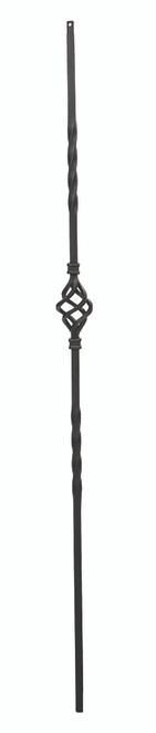 Iron Baluster 1 Basket Antique Bronze 1BASK44-AB