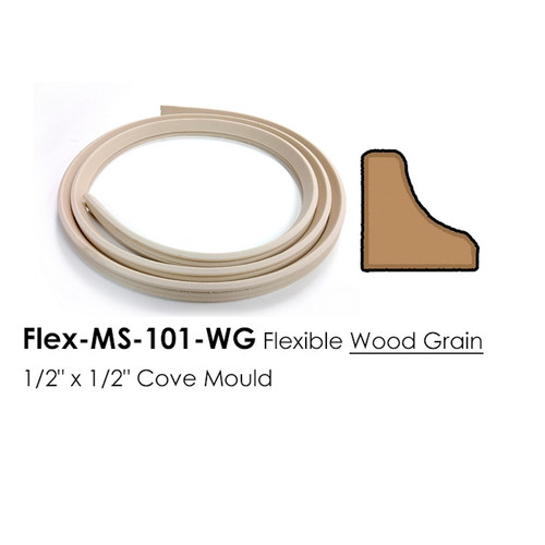 House of Forgings - MS-101 - 1/2" x 1/2" - Flex - Wood Grain - Solid