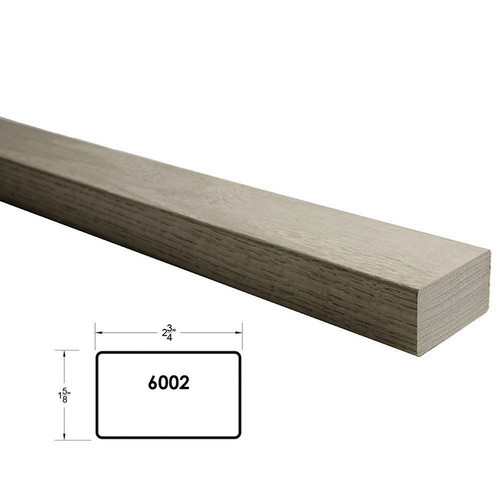 House of Forgings - 6002 Modern Wood Handrail - White Oak - 12 ft - Solid