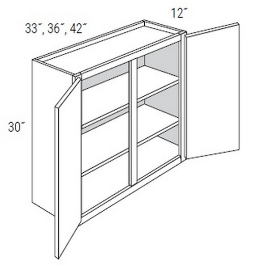 JSI Craftsman Amesbury Mist Recessed Kitchen Cabinet W3336-AMR