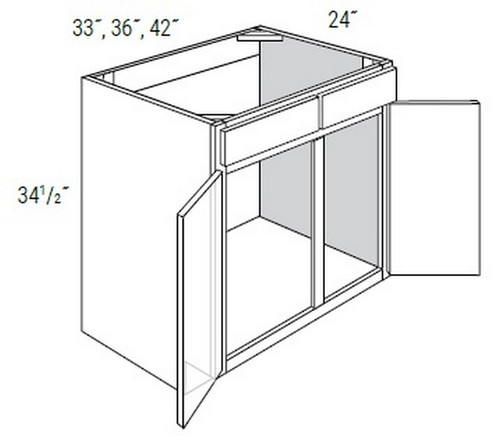 JSI Craftsman Amesbury Mist Recessed Kitchen Cabinet SB42-AMR