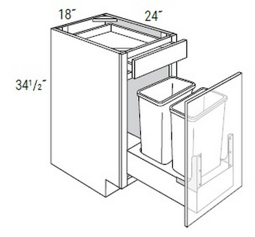 JSI Craftsman Amesbury Mist Recessed Kitchen Cabinet B18SFTTR-AMR