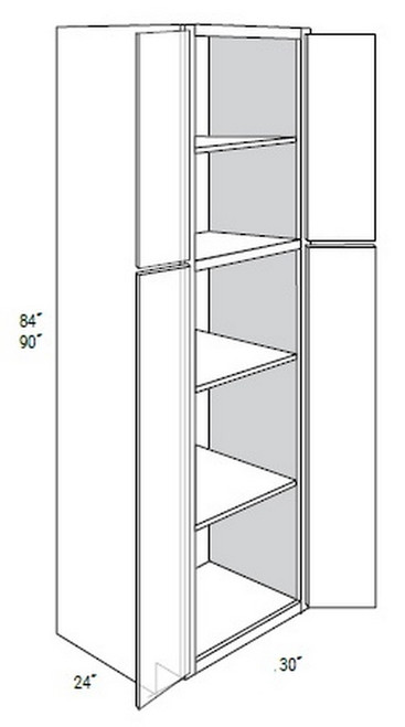 JSI Craftsman Amesbury Mist Recessed Kitchen Cabinet WP3084B-AMR