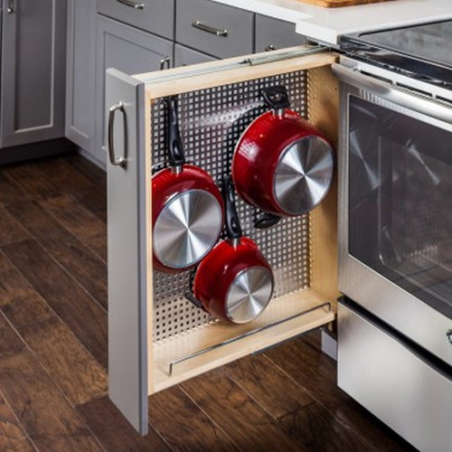 Hardware Resources - 6" Base Cabinet Filler with Stainless Steel Peg-board Insert. - BFPOSS6