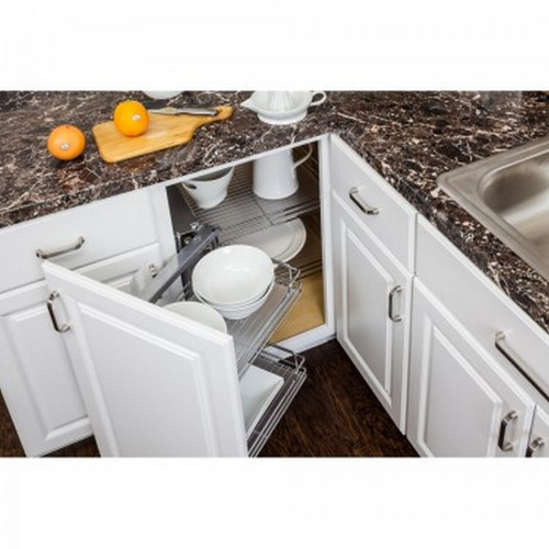 Hardware Resources - Sliding Door Corner Organizer for Frameless Cabinetry. - CS-SDCO