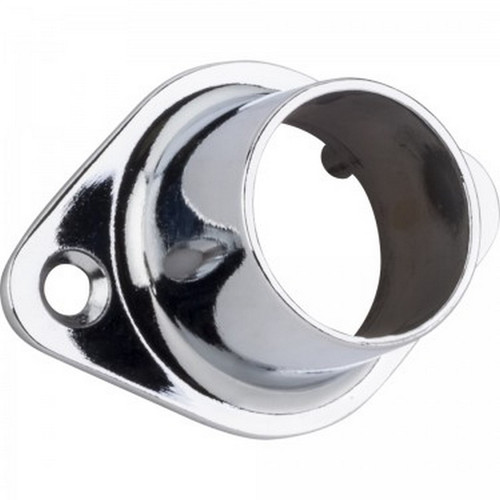 Hardware Resources - Closed Mounting Bracket for 1-1/16" Round Closet Rod Screw-in Type. - Chrome - M7260