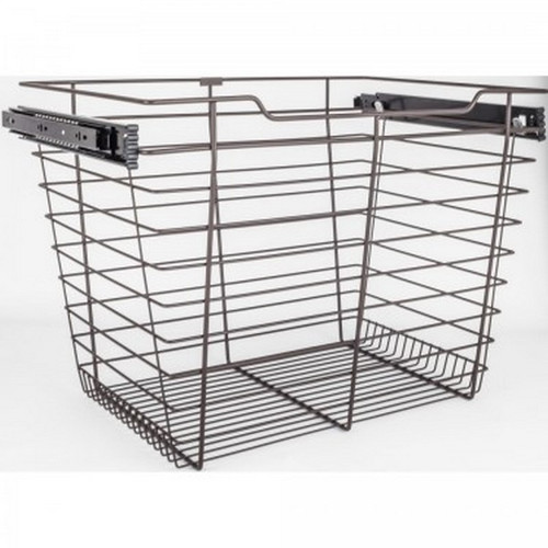 Hardware Resources - Closet Pullout Basket 14"D x 23"W x 17"H. - Dark Bronze - POB1-142317ORB