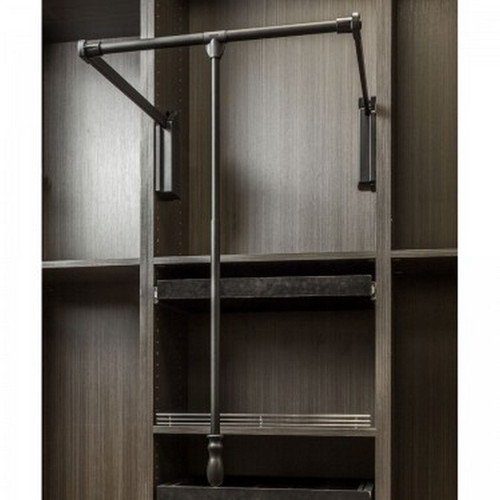 Hardware Resources - Soft-close Wardrobe Lift 25-1/2" Expanding to 35". - 1523SC-BLK