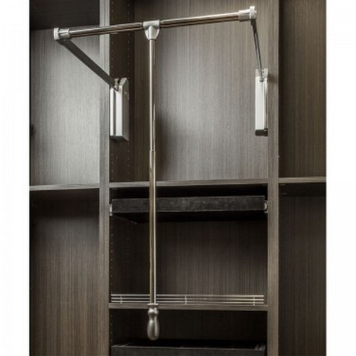 Hardware Resources - Soft-close Wardrobe Lift 25-1/2" Expanding to 35". - Polished Chrome - 1523SC-PC