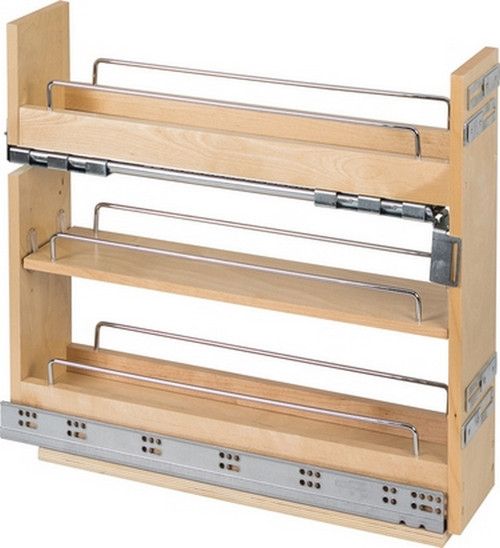 Hardware Resources - 5 Inch "No Wiggle" Under Drawer Base Cabinet Pullout Built on Premium Soft-close Slides - DBPO-5SC