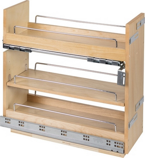 Hardware Resources - 8 Inch "No Wiggle" Under Drawer Base Cabinet Pullout Built on Premium Soft-close Slides - DBPO-8SC