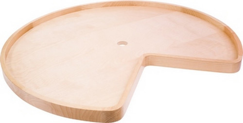 Hardware Resources - 28" Diameter Kidney Wooden Lazy Susan with Hole - LSK28H