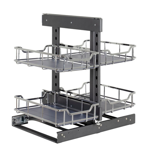 Hardware Resources - STORAGE WITH STYLE® 15" Polished Chrome Full-Height Blind Corner Organizer - SWS-BCFH15PC