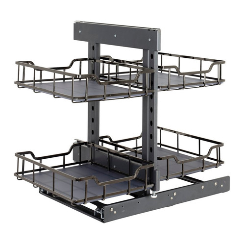 Hardware Resources - STORAGE WITH STYLE® Black Nickel 18" Full-Height Blind Corner Organizer - SWS-BCFH18BN