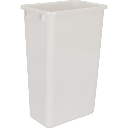 Hardware Resources - Single White 50 Quart Top-Mount Trashcan Pullout for 12" Opening - CAN-TMS1250W-K