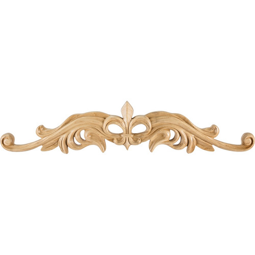 Hardware Resources - ONL-08-24MP - Hand Carved Fleur de Lis Onlay - Hard Maple