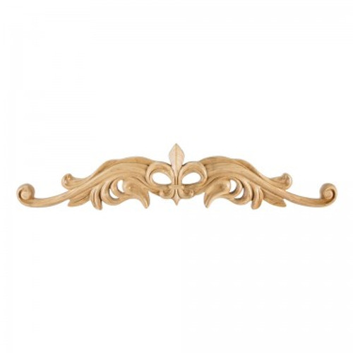 Hardware Resources - ONL-08-36-ALD - Hand Carved Fleur de Lis Onlay - Alder