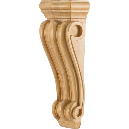 Hardware Resources - CORN-2ALD - Medium, Low Profile, Traditional Alder Corbel - Alder
