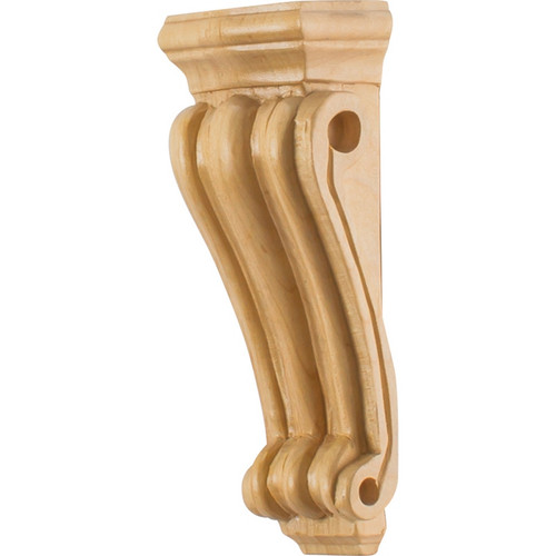 Hardware Resources - CORN-1CH - Low Profile, Traditional Cherry Corbel - Cherry