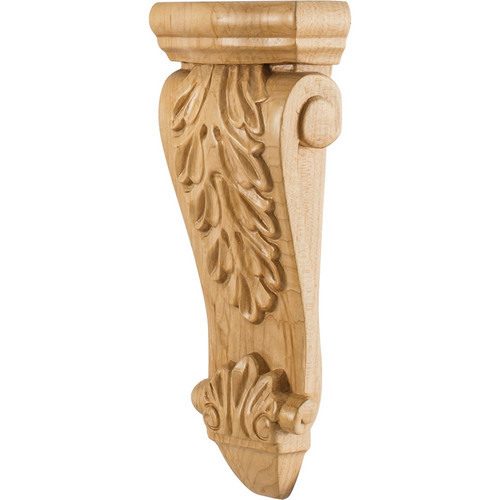 Hardware Resources - CORK-3CH - Low Profile, Medium Cherry Corbel with Acanthus Detail - Cherry