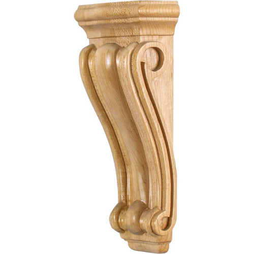Hardware Resources - CORN-3MP - Medium, Low Profile, Traditional Hard Maple Corbel - Hard Maple