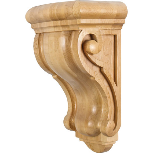 Hardware Resources - CORQ-7MP - Wide Profile Rounded Traditional Corbel - Hard Maple
