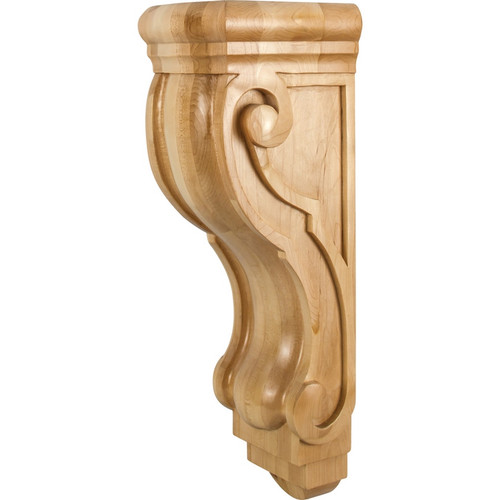Hardware Resources - CORQ-3MP - Rounded Traditional Hard Maple Corbel - Hard Maple