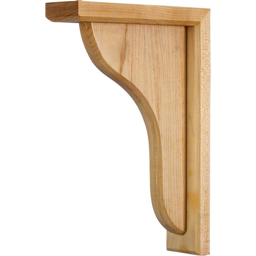 Hardware Resources - CORM-RW - Traditional Rubberwood Bar Bracket - Rubberwood