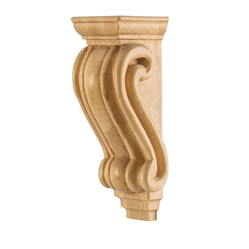 Hardware Resources - CORC-PRW - Petite Traditional Rubberwood Corbel - Rubberwood