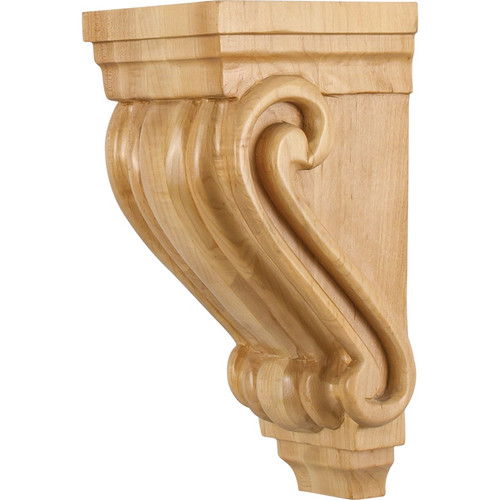 Hardware Resources - CORC-1RW - Small Traditional Rubberwood Corbel - Rubberwood