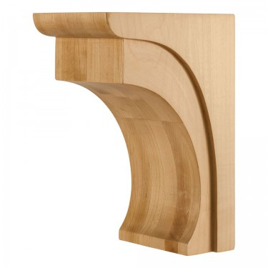 Hardware Resources - COR36-2-ALD - Modern Corbel with Cove Design - Alder
